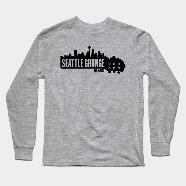 Seattle Grunge Music Long Sleeve T-Shirt by TwistedCharm